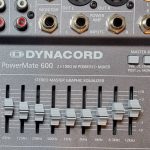 Dynacord Powermate 600-3 sparking behind fan