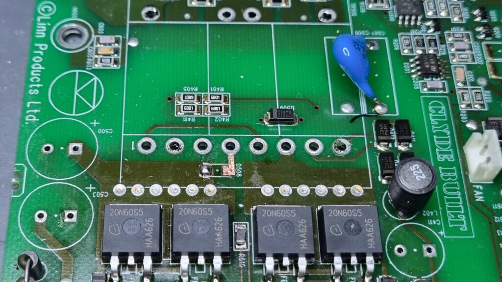 Linn Sizmik board repair replacement mosfets
